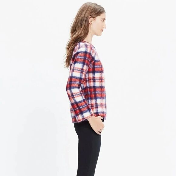 Madewell Brushed Plaid Pullover Top - Picture 3 of 10